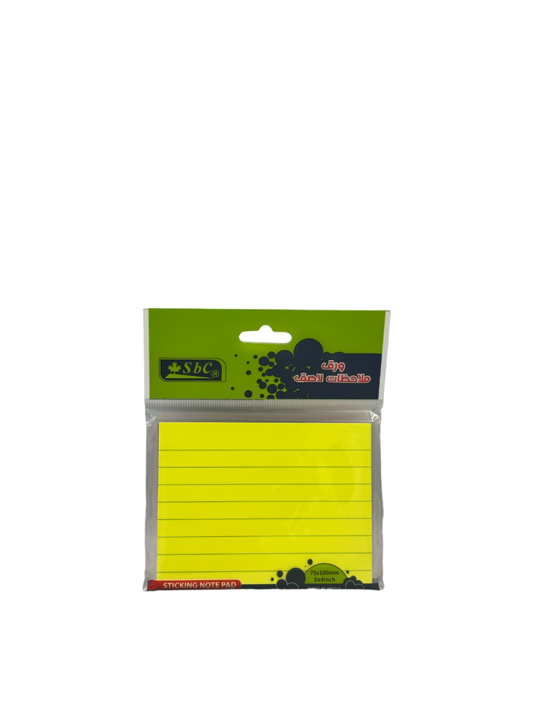 ورق ملاحظات مسطر عرضي 3*4 اس بي سي شد 50 3856-002