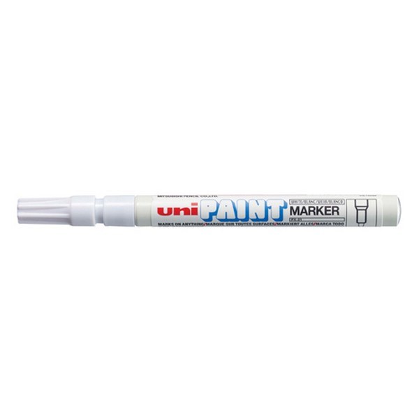 قلم يونيبول بوية ابيض صغير MI-PX21-WE