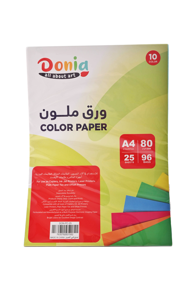 ورق ملون شد 25 دنيا DON-PC-25-A4
