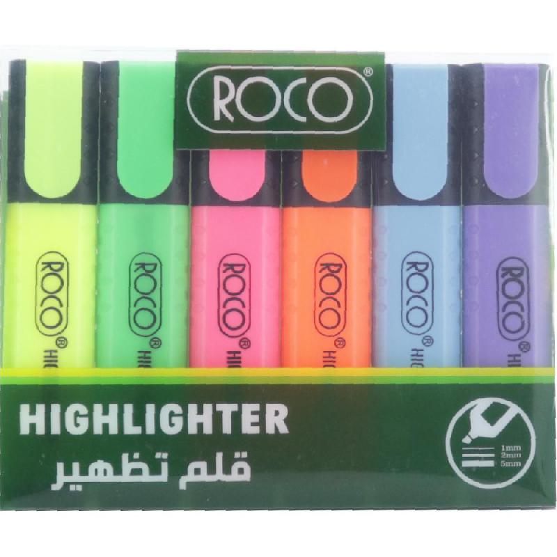 طقم قلم مظهر روكو 6 لون RQ-29055ST6